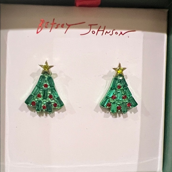 Betsey Johnson Jewelry - Betsey Johnson | Festive Christmas Tree Earrings 🎄